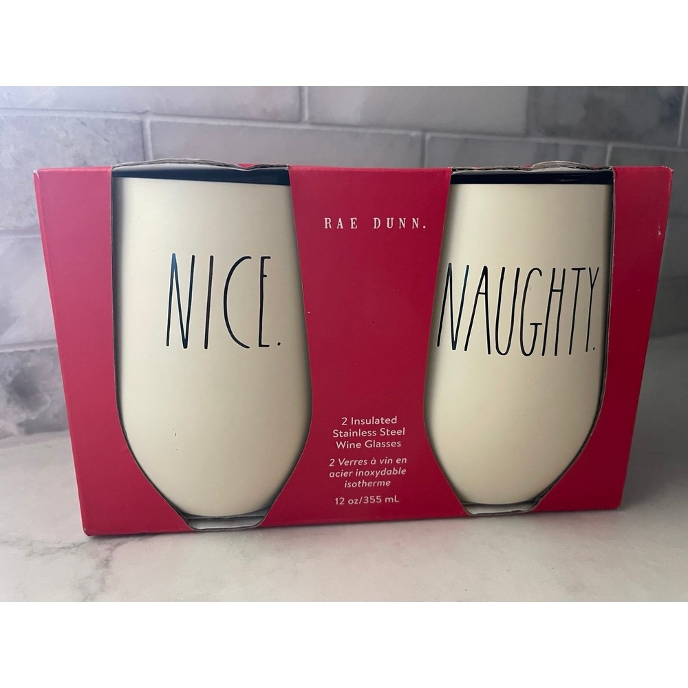 Rae‎ Dunn Insulated stainless steel wine glasses